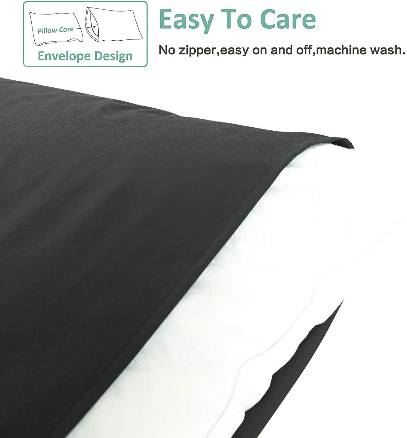NTBAY 100% Brushed Microfiber Pillowcases Set of 4, Soft and Cozy, Wrinkle, Fade, Stain Resistant, 20"x 30", Dark Grey: Home & Kitchen