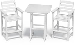 SERWALL Tall Adirondack Bar Chairs and Table 3