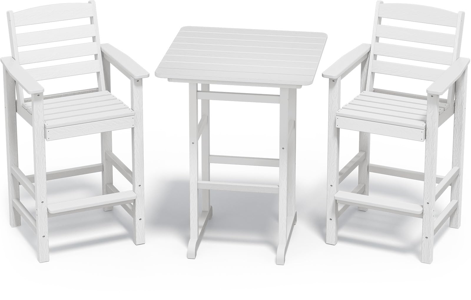 SERWALL Tall Adirondack Bar Chairs and Table 3