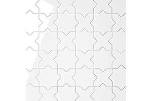 Bedrosians Le Cafe 2" Cross & Star Glossy Porcelain Mosaic Tile, White (10-Pack, 10 SF)