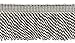 DÉCOPRO 10 Yard Value Pack of Grey 2.5 Inch Bullion Fringe Trim, Style# EF25 Color: 049 (30 Ft / 9.1 Meters)
