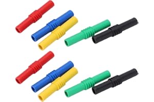 4mm Insulated Banana Coupler, Female to Female Connector, 5 Colors PVC Insulated Sheath, for Inverters Welding Machinery Indu