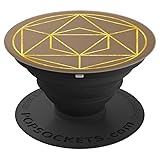 Geometric Faux Gold Pattern Chocolate Brown Color