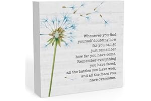 WRSUNT Positive Quotes Whenever You Find Yourself Sign, Home Office Desk Decor for Women, Office Shelf Cubicle Table Graduation Decor Inspirational Cheer Up Coworker Gifts 5 X 5 Inch