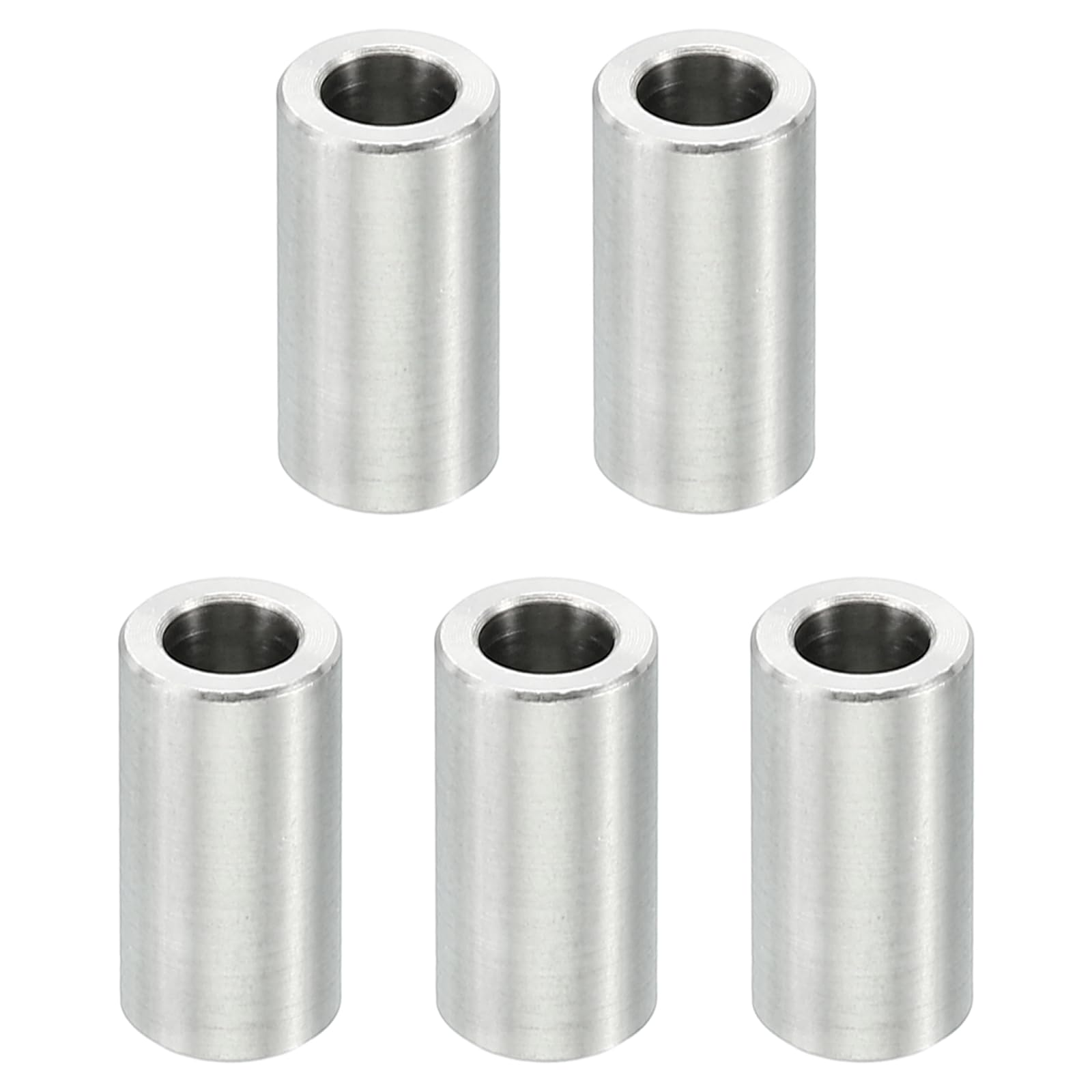 PATIKIL M4 Stainless Steel Spacers, 5 Pcs Metal Spacer Stainless Steel 4.1mm ID x 7mm OD X14mm L Stainless Steel Spacers Screw Standoff Round for 5/32inch or M4 Screw Bolts