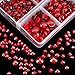 4000 Pieces Hotfix Rhinestones Crystals AB Clear Crystal Rhinestones Flatback Gems Round Crystal Rhinestones Bulk for Crafts Clothing Dance Costumes Red)