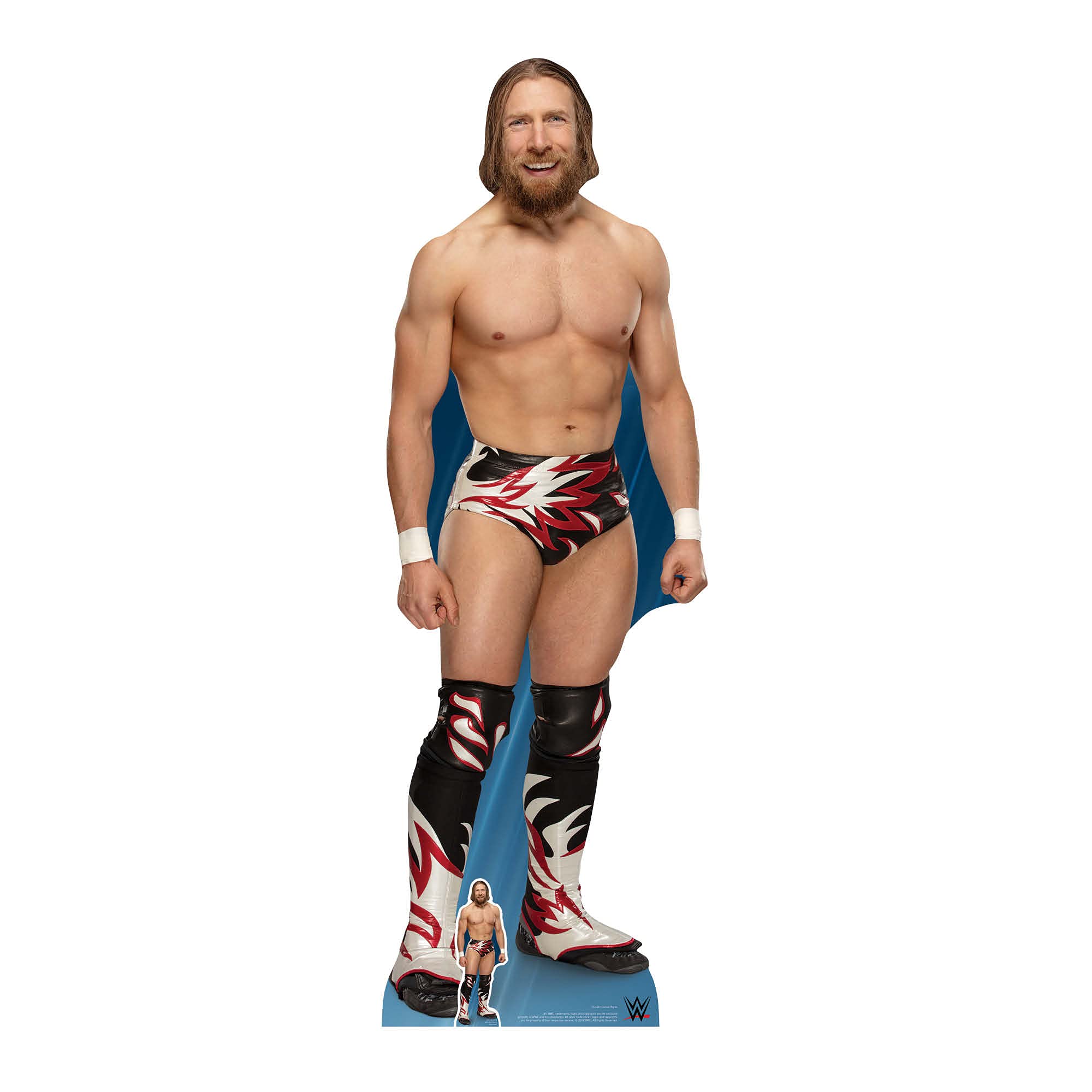 Star Cutouts Ltd SC1251 Daniel Bryan Ultimate Edition WWE Figures Party Decorations Lifesize Cardboard Cutout 173cm Tall, Multicolour