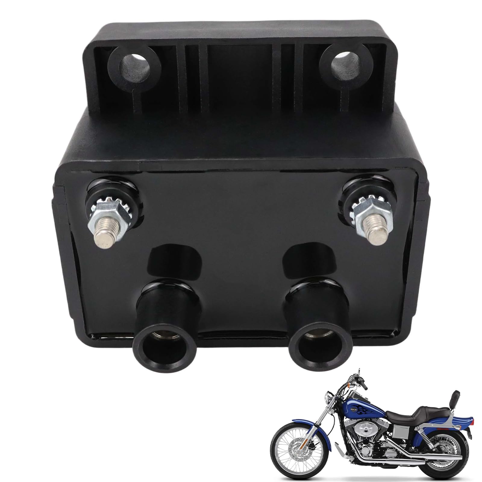 Photo 1 of 31614-83A Ignition Coil for Harley-Davidson FLHT FLHTC FXGWD FXSTC FLHT XLH883 FLHTCU FLSTC FXRPF XLH1200 1984 1985 1986 1987 1988 1989 1990 1991 1992 1993 1994 1995 1996 1997 1998-2003