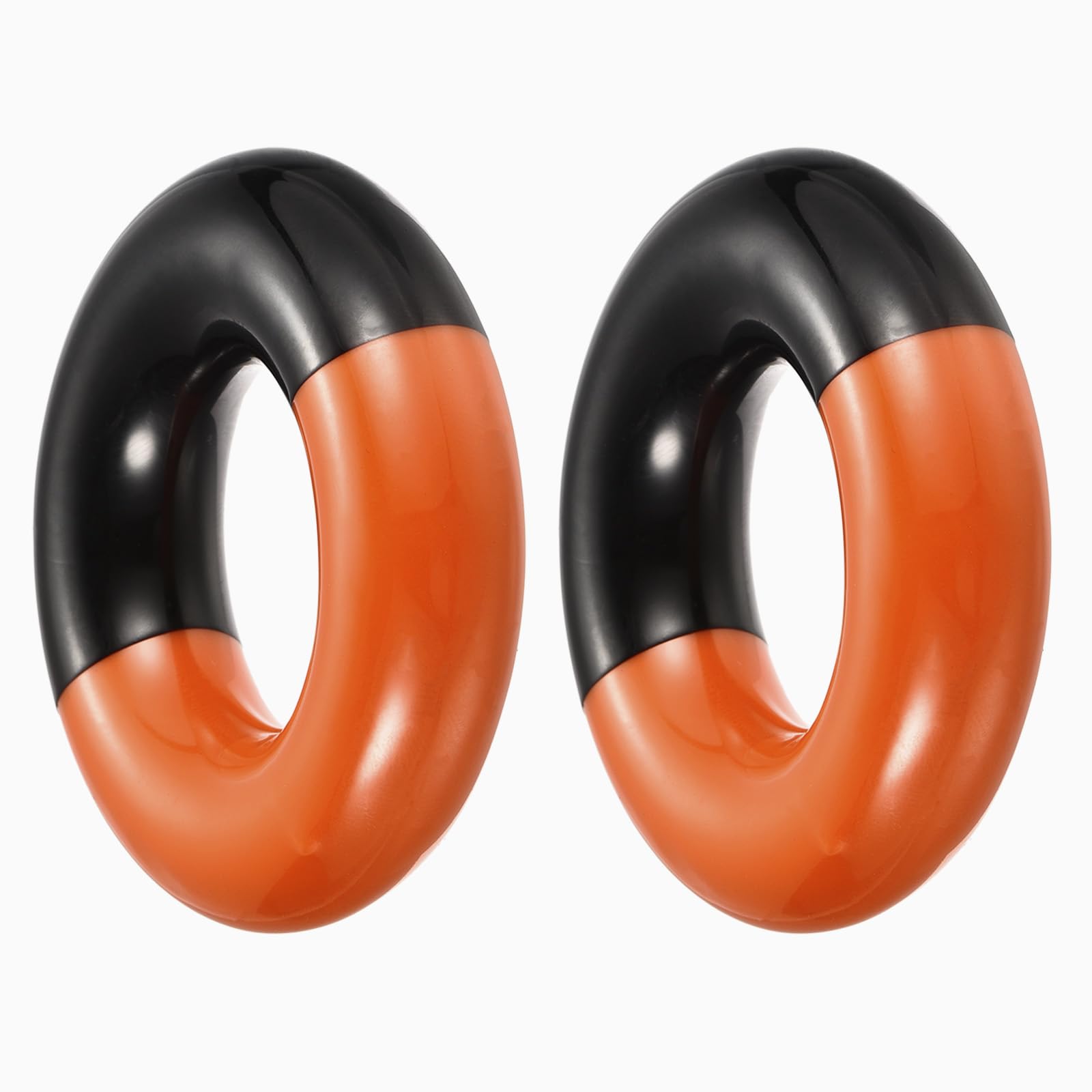 M METERXITY 2 Pack Golf Club Swing Weight Ring - Golf Club Warm-up Weight Rings Practice Weight Rings, Durable, Apply to Golf Beginner (1.3 Inch, Orange Black)