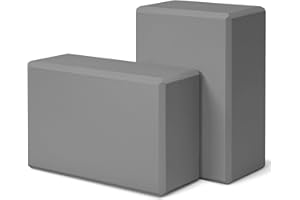 H.J. IMMBIR Yoga Block 2 Pack 9"x6"x3", Sturdy Yoga Foam Blocks, High Density & Non Slip Surface for Pilates & Stretching, Fitness Accessories for Stability & Balance