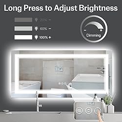 ISTRIPMF 60x28 Inch LED Bathroom Mirror with