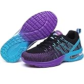 TACOLORY Trail Running Shoes for Women Gym Workout Sneakers Athletic Walking Shoes Sneaker Black Purple Size 7