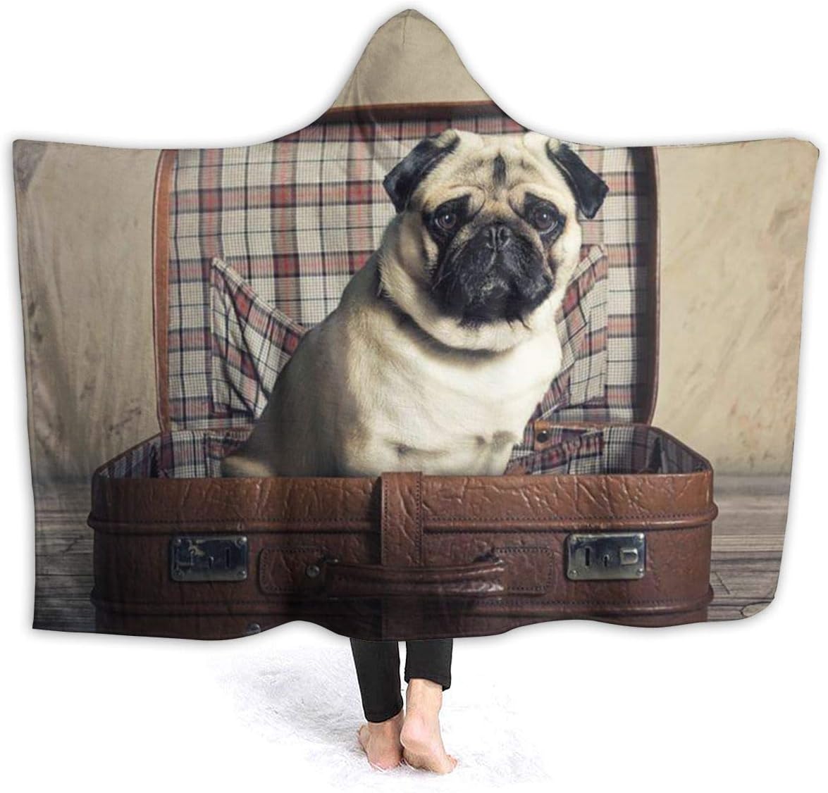 comfy pug blanket hoodie