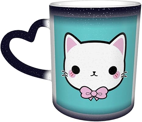 Amazon Co Jp キティかわいいイラストプリント マグ スタイル コーヒーカップ セラミック 温感変色 大容量 星空 耐熱性 軽量 ハンドル付き 楽しいギフト 誕生日プレゼント ホーム キッチン