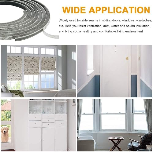 Self-Adhesive Weather Stripping Tape – 33 Ft Door & Window Seal – Blocks Drafts, Noise, Dust (0.35” Thick) - View #8