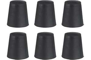 uxcell 6 Pcs Silicone Rubber Tapered Plug, 18mm to 24mm High-Temperature Solid Rubber Stoppers Silicone Plugs for Hole Plugs,