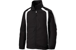 SPORT-TEK Youth Colorblock Raglan Jacket | Lightweight Jacket for Boys & Girls, Kids' Zip Up for Spring