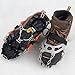 Lixada 1 Pair 12 Teeth Claws Crampons Non-slip Shoes Cover Stainless Steel Chain Outdoor Ski Ice Snow Hiking Climbing Grey