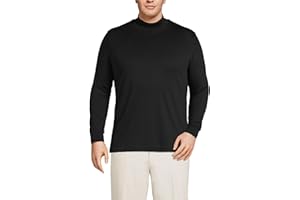 Lands' End Men's American-Grown Supima Cotton Mock Turtleneck Shirt