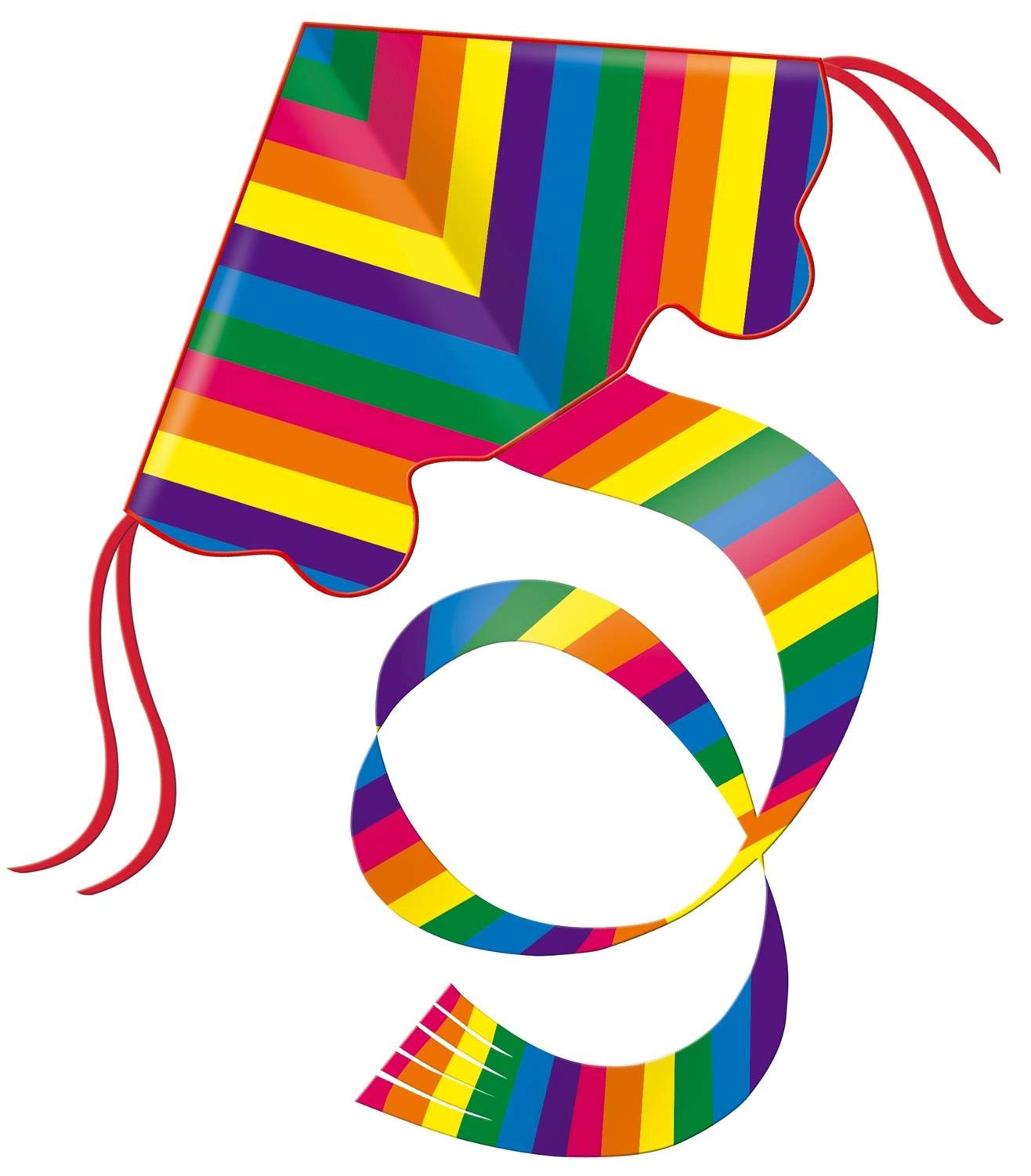 Guenther 1159 98 x 54 cm Rainbow Single Line Kite with Sail