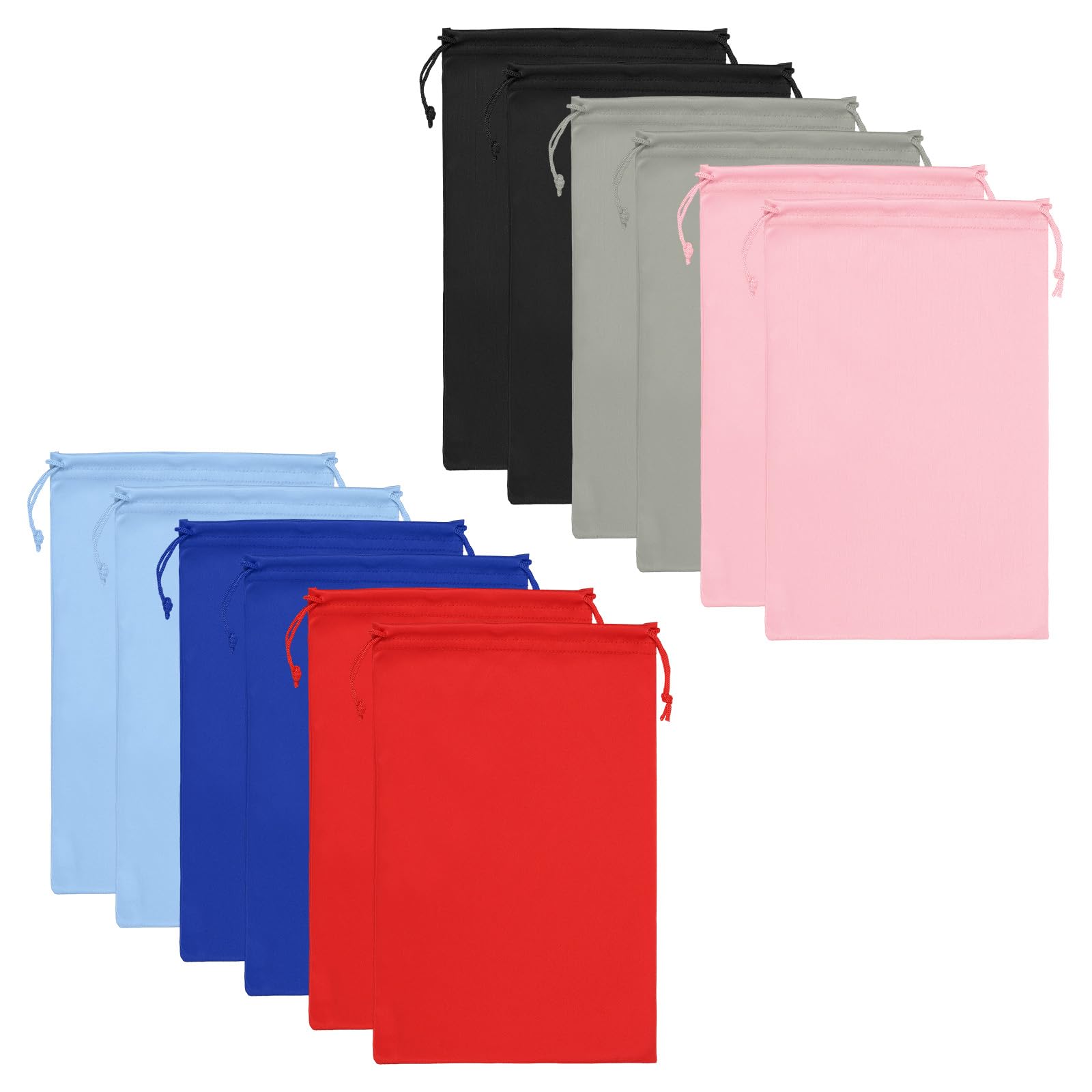 PATIKIL Ski Goggle Bag, 12 Pack Soft Microfiber Snow Goggles Protective Storage Case Sleeve Drawstring Pouch for Camera Lenses, Sunglasses, Eyeglasses, Multicolor