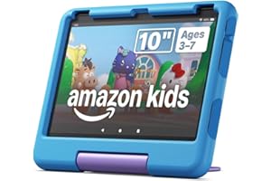 鶹 Fire HD 10 Kids tablet (newest model), ages 3-7, Parental controls, ad-free content, bright 10.1" screen, 32 GB, Blue