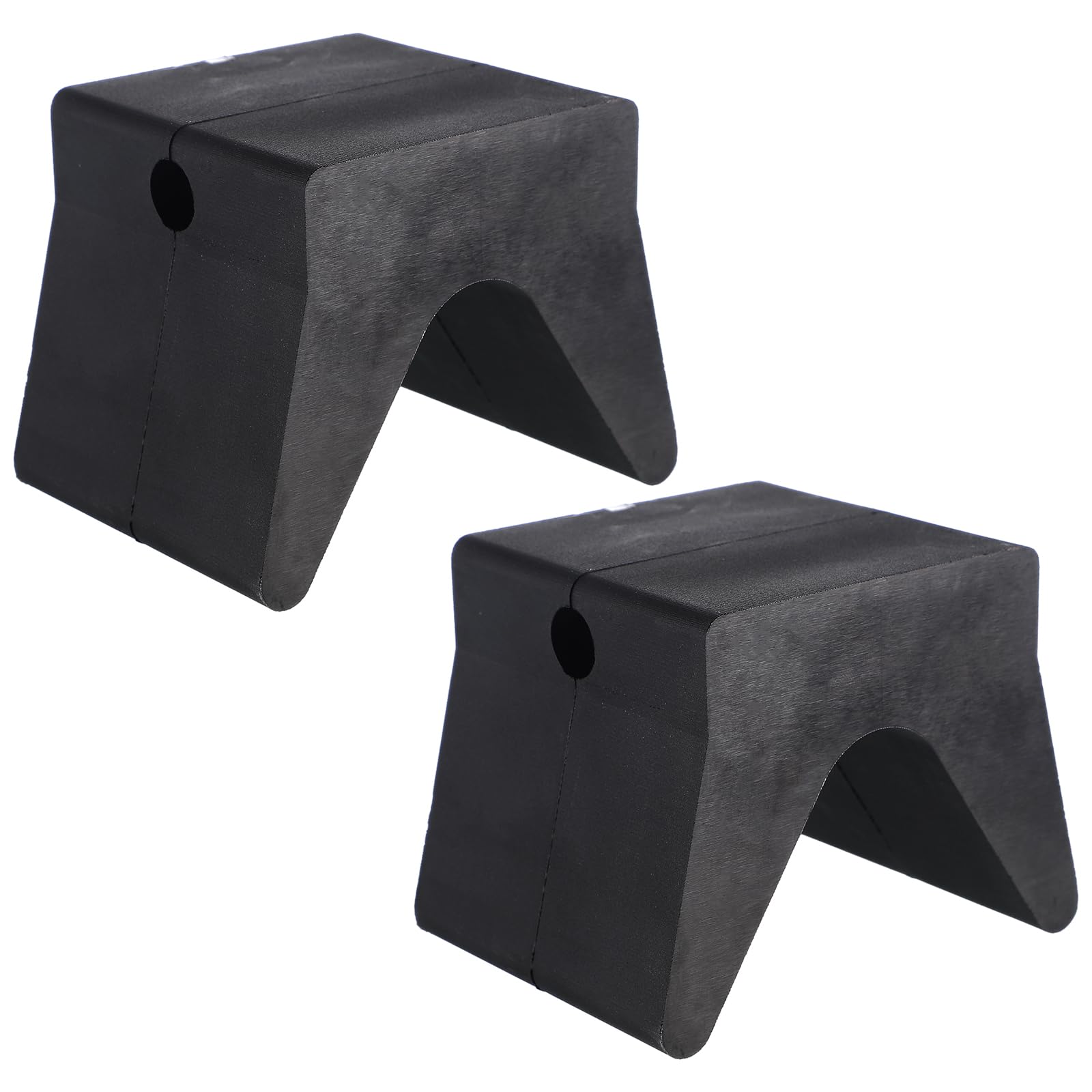 Photo 1 of Lineshading 2 Pcs Boat Trailer Rubber Bow 3" Width x 4" Span Black Boat Trailer Y Bow Boat Trailer Bow Stop with 1/2" Mounting Hole for Boat Accessories Parts