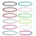 Madholly 36 Pieces Tattoo Choker Necklace Set - Stretch Elastic Gothic Tattoo Henna Choker Necklace with Assorted Colors