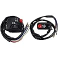 Saihisday 7/8" Motorcycle ATV Handlebar Button Switch Set Left + Right Ignition Engine Stop Lamp Horn Light Universal Fit for 22mm Handle Bar