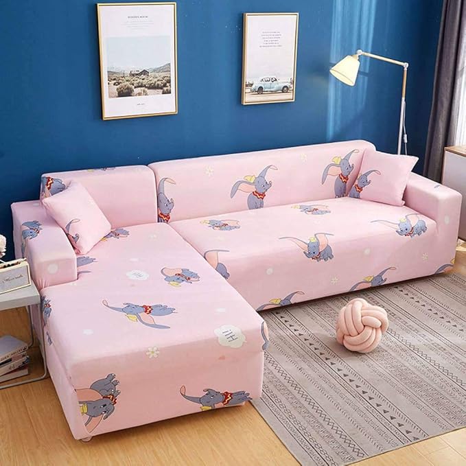 ZHI-HAN Funda Elástica para Sofá,Algodón Elástico Slipcovers Esquina