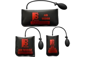 SIVIAS Air Wedge Shim, 3 Sizes Commercial Inflatable Air Pump Wedge Bag Tool, Air Bag Tool for Variety of Jobs,Professional Leveling Kit & Alignment Tool, Maximum 500LB Rating
