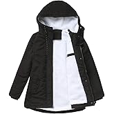 ANUFER Women's Short Parka Coat Winter Warm Fleece Lined Hooded Coat Jacket