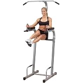 Body-Solid (PVKC83X) Multi-Function Pull Up &amp; Dip Station with Vertical Knee Raise, Chin-Up Bar Stand, and Strength Training Dip Stands