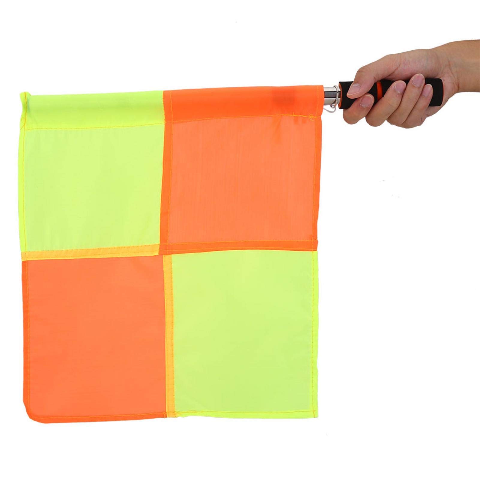 Alomejor 2PCS Referee Flag Waterproof Sports Linesman Flag with Storage Bag for Soccer Football Hockey Training Match