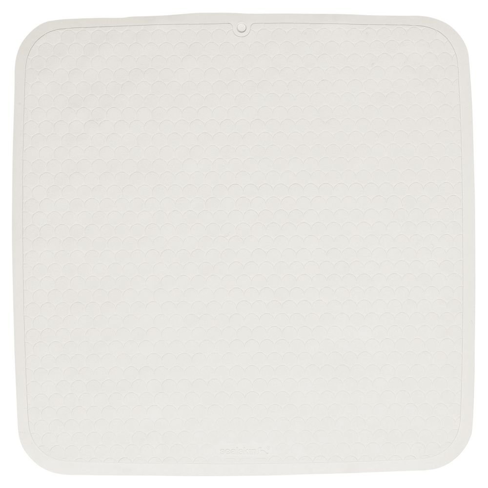 Sealskin Rubelle Ant-Slip Mat, Rubber, White, 52 x 0.4 x 52 cm