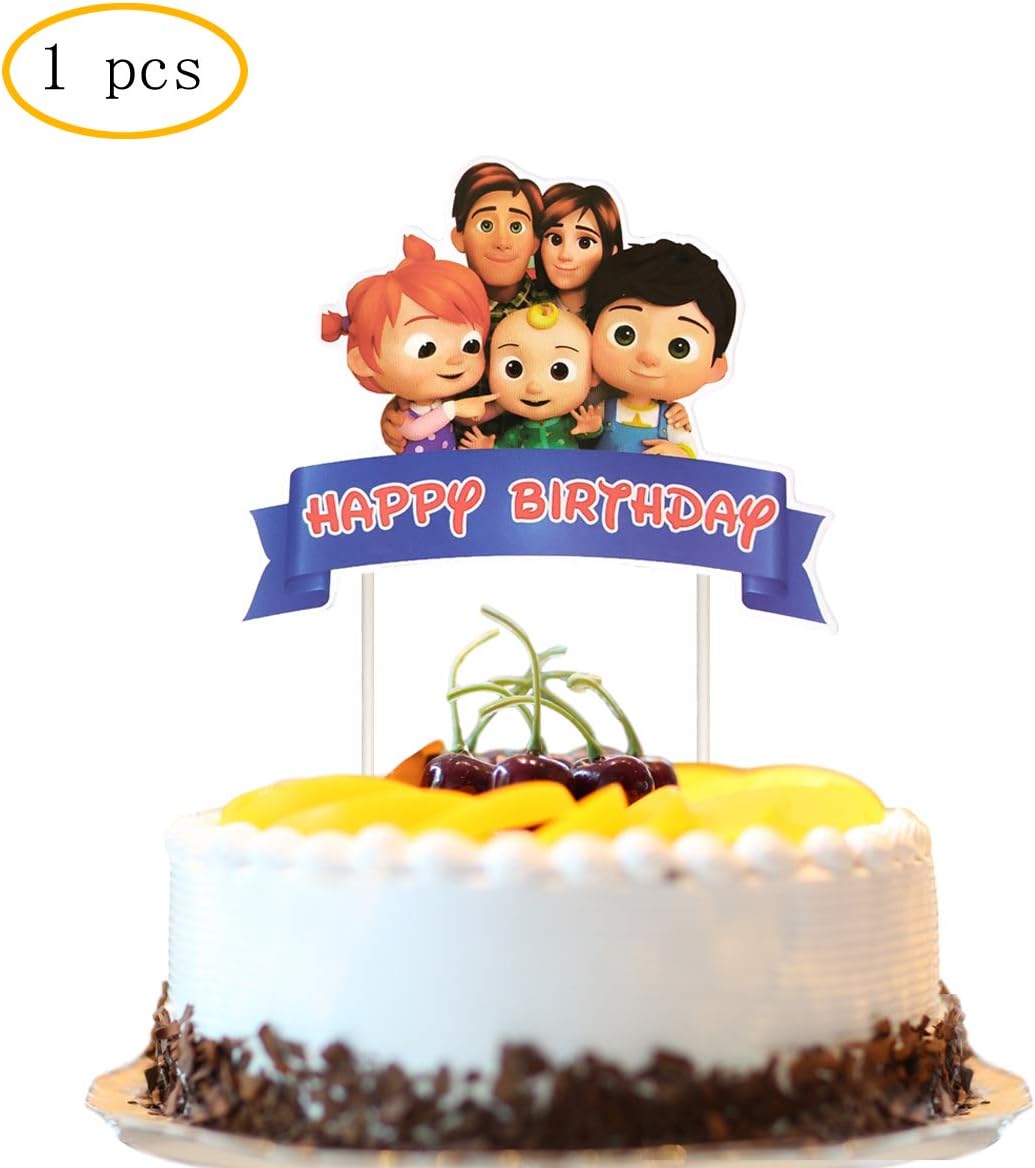 Cocomelon Birthday Cake Topper Printable Free Pink Cocomelon Party 
