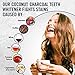 Charcoal Teeth Whitening, Keethem Teeth Whitening Natural Activated Charcoal Powder Toothpaste Kit with 2psc Charcoal Toothbrushes for Professional Home Teeth Whitening (Two Boxes)