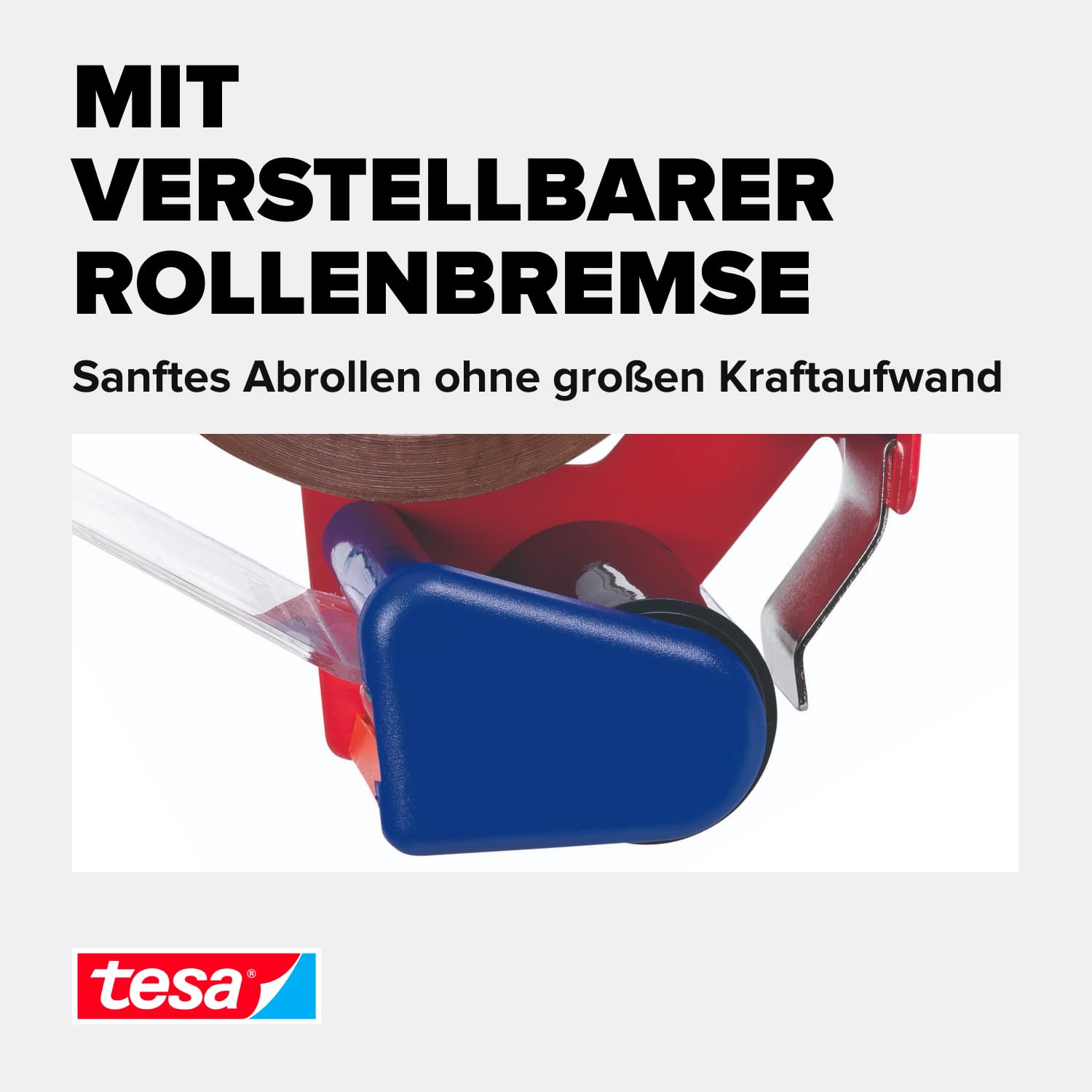 tesa Paketband-Abroller und tesapack Paketbänder im Set - 2 x hochwertiges Packband inklusive 1 Abroller - Transparent - 66 m x 50 mm 4