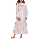 Eileen West Sleepwear & Loungewear for Women - Cottage Dreams Collection - 100% Cotton Soft Lightweight Long Sleeve Long Robe