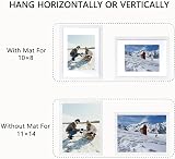 Scholar Tree White Picture Frames 14x11 Inch 2 Pack MDF with Passepartout view 4