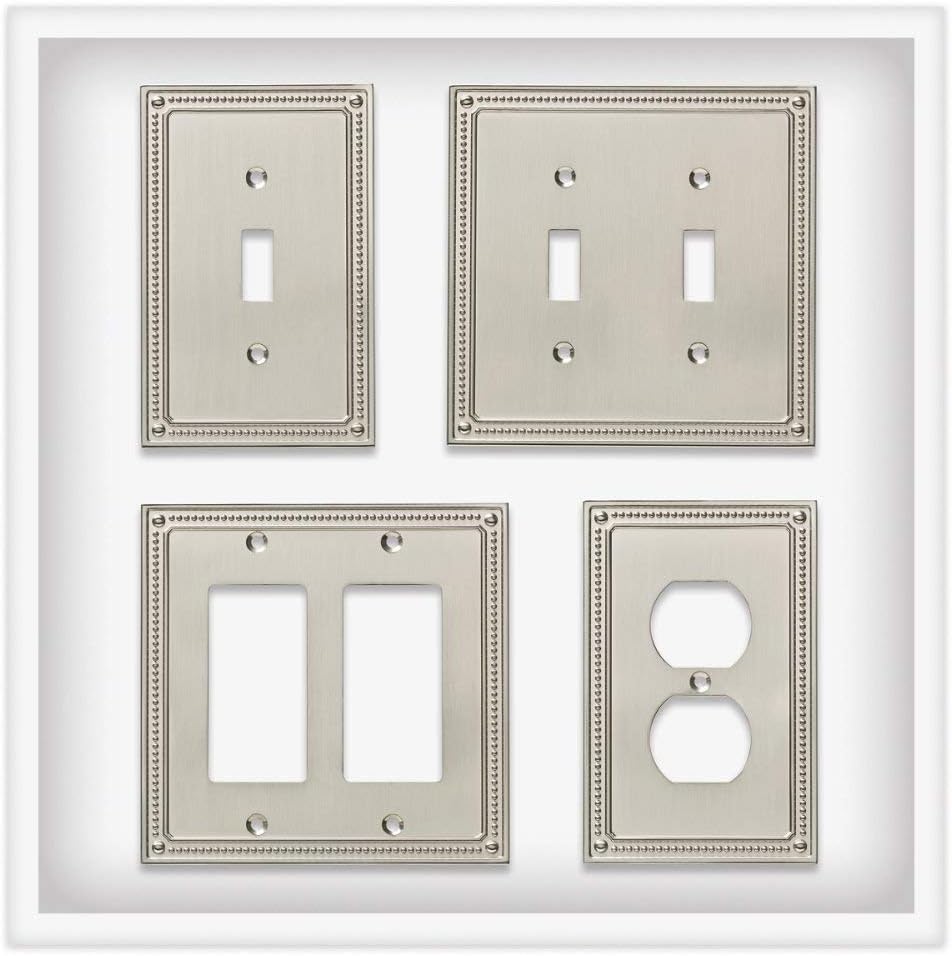 Franklin Brass W35060-SN-C Wall Switch Plate, Single, Satin Nickel - - 