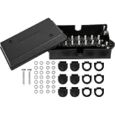 Buyers Products 5601114 14 Terminal Junction Box, Durable Polymer Box With Plain Terminals, Weather-Resistant, Easy Consolidation for Truck Wiring, Semi-Truck Accessories