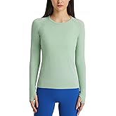 LUYAA Women's Workout Tops Long Sleeve Shirts Yoga Sports Breathable Gym Athletic Top Slim Fit