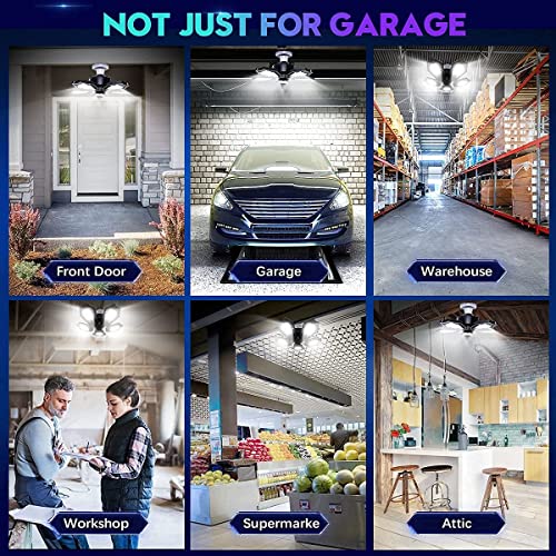 Motion Sensor Garage Light 150W Deformable LED Garage Lights Sensor Bright Garage Lights Motion