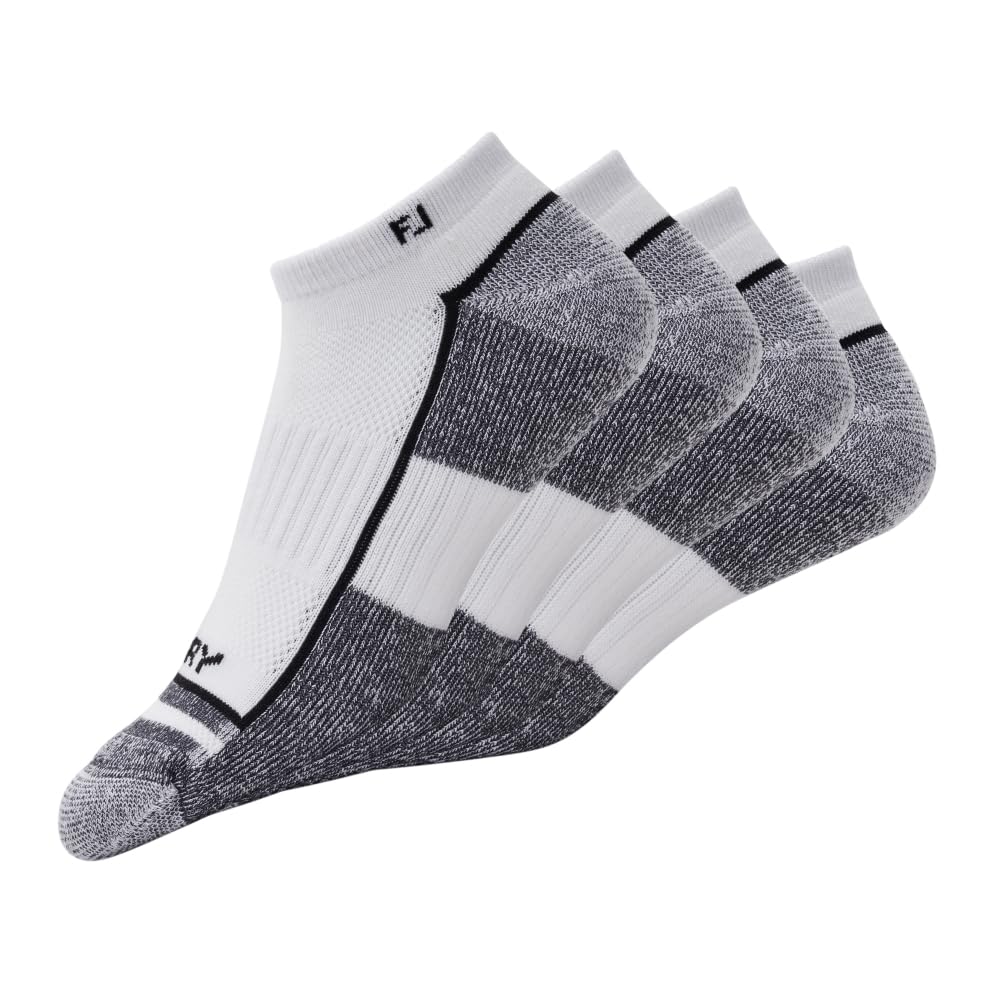 Photo 1 of FootJoy Men's ProDry Low Cut 2-Pack Socks, White, Fits-Shoe Size 7-12