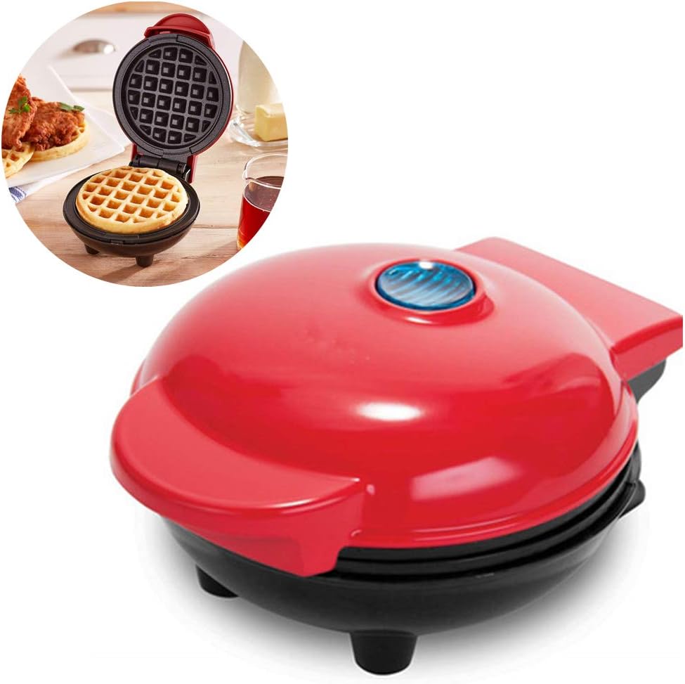 Mini Waffle Maker,4 Inch Waffle Maker Plates with Non-Stick,350w Belgian Waffle Maker Machine for Individual Waffles, Paninis, Hash Browns, Easy to Use and Clean