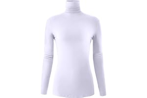 AUHEGN Women's Long Sleeve Lightweight Turtleneck Top Pullover Casual Active Layer Tops Shirts