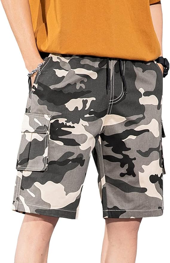 Amazon 迷彩 ハーフパンツ メンズ カーゴ ショートパンツ ミリタリー 半パンツ 5分丈 アウトドア 綿 調整紐 夏 ショートパンツ 通販