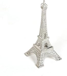 7 inch Eiffel Tower Statue Alloy Metal Decoration, Silver