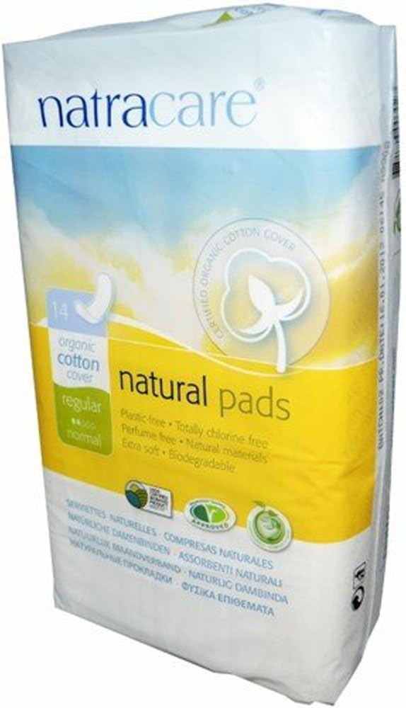 Natracare Pads Regular 14 ct, 6 Pack (84 Pads Total)
